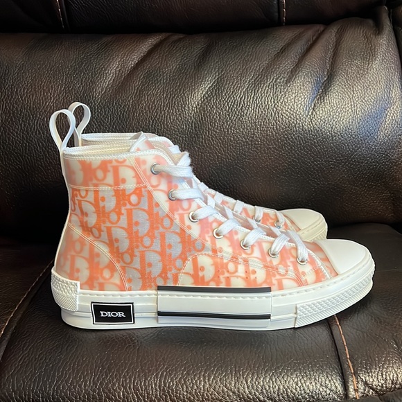 Dior men’s limited edition oblique logo monogram B23 high top sneakers NEW - Picture 9 of 12